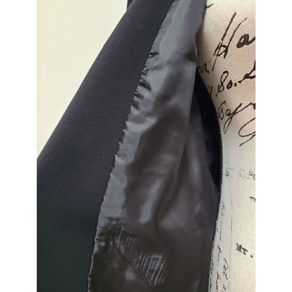 🖤 HALOGEN Open Front Collarless Long Black Blazer Size XS - Picture 13 of 16